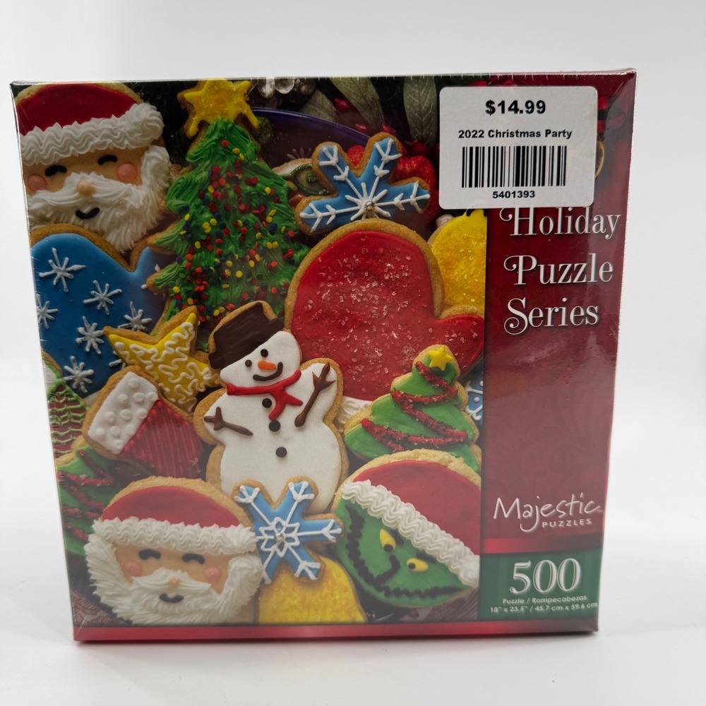 NEW Majestic Puzzles 500pc Jigsaw Puzzle Christmas Cookies Holiday Series Gift